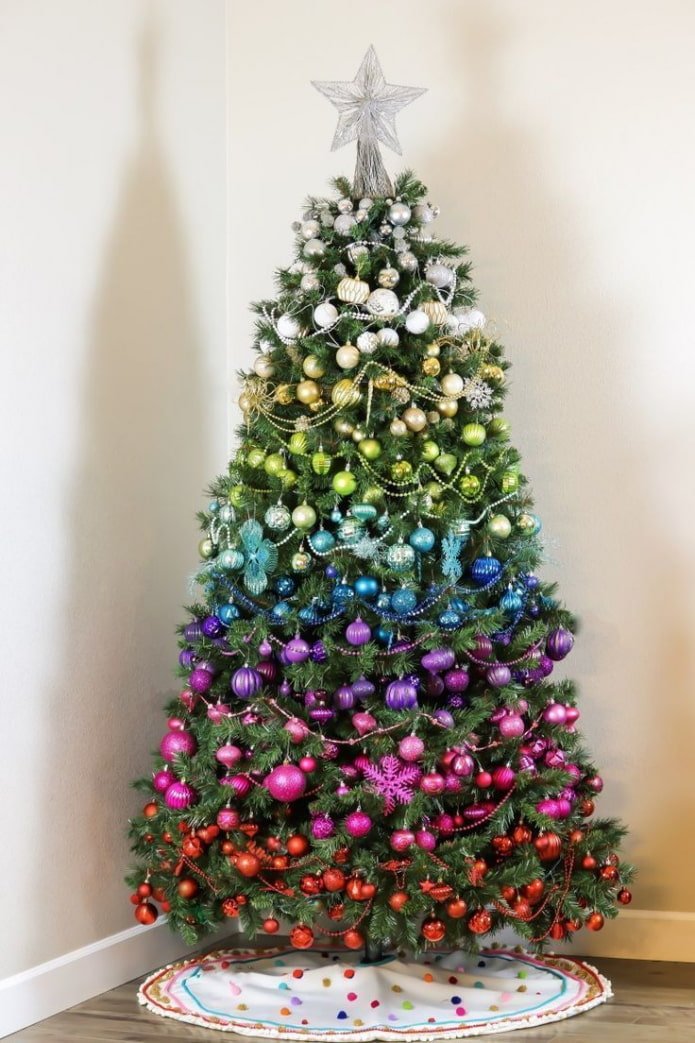 Multicolored Christmas tree