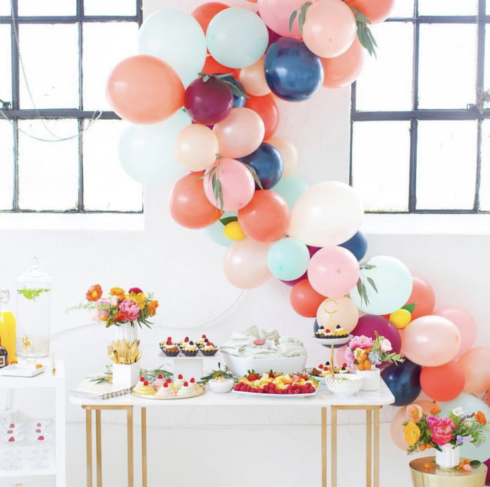 Multi-colored balloons