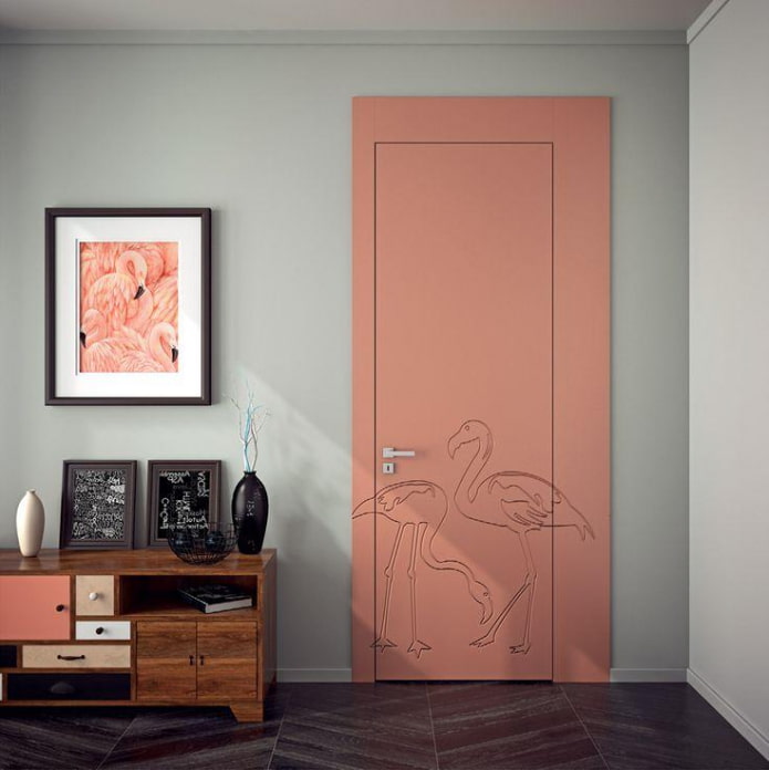 drawing on the door