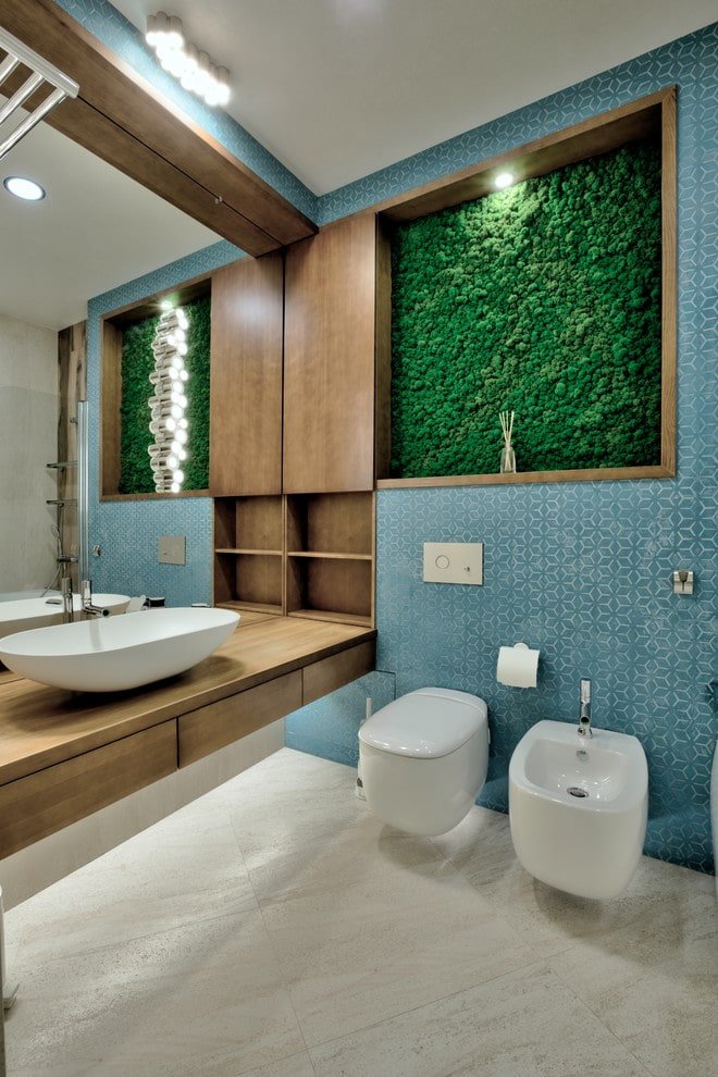 moss in the bathroom