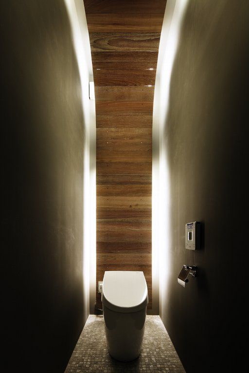 Light behind the toilet