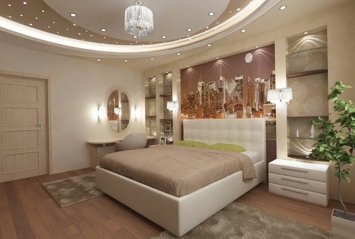spot lighting in the bedroom