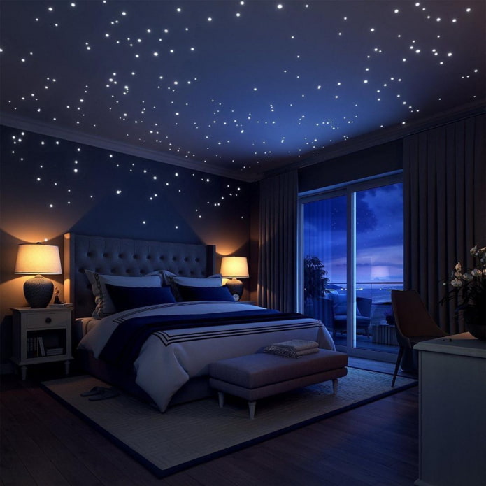 night sky in the bedroom