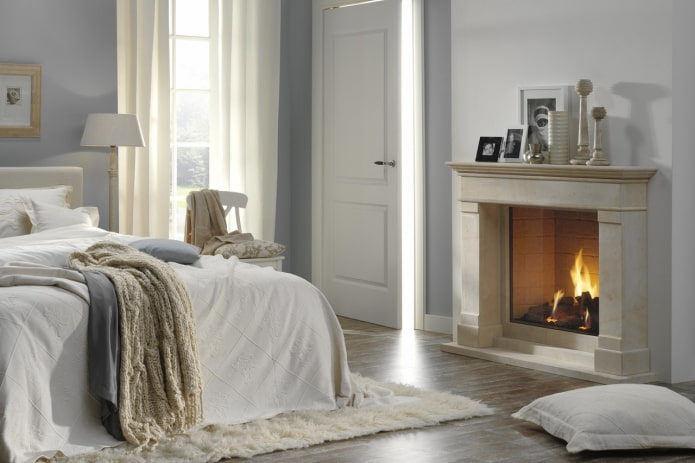real fireplace in the bedroom