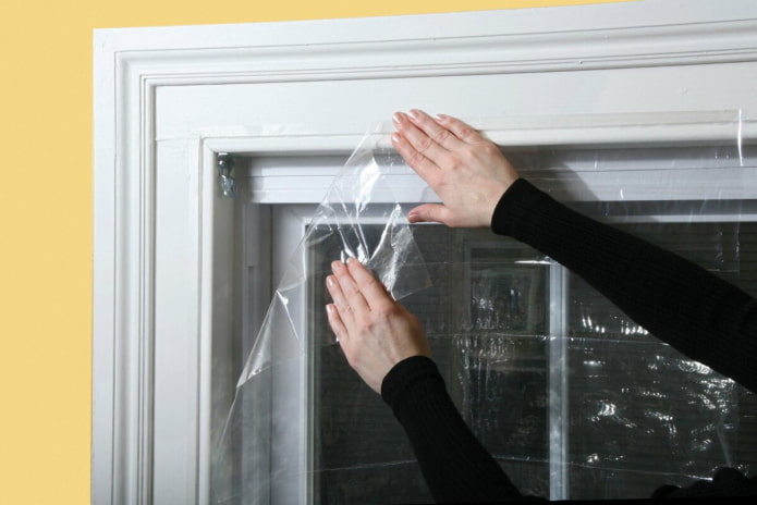 Sealing the window with film