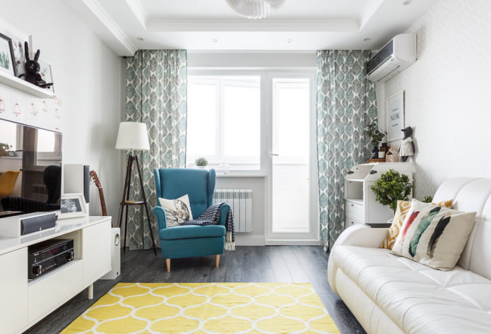 Armchair and floor lamp
