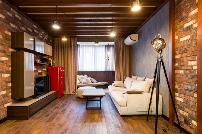 Warm lighting in the living room