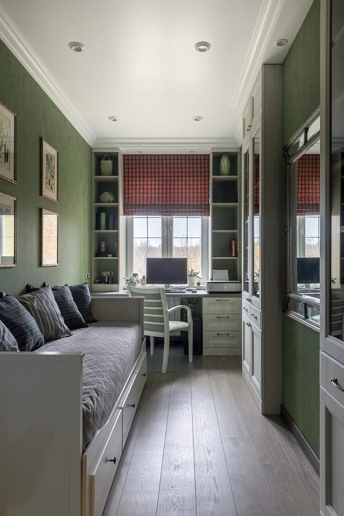 dark narrow children's room