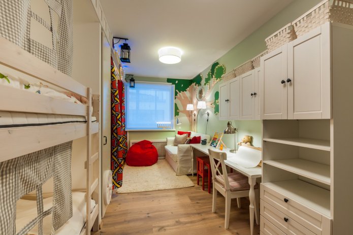 long narrow children's room