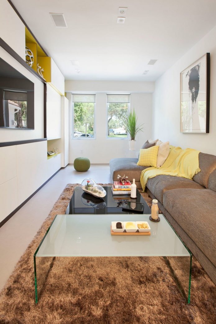 long narrow living room