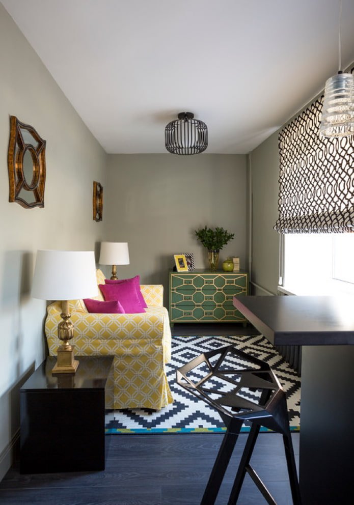 bright furniture in the hall