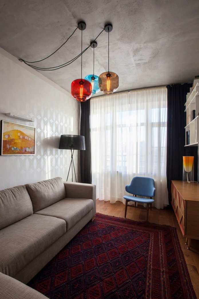 designer lamps in the interior