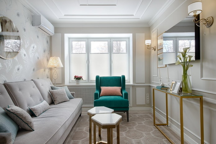 narrow living room design