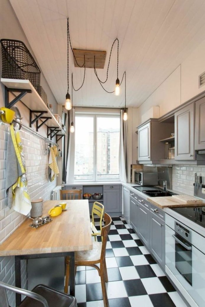 kitchen with bright accents