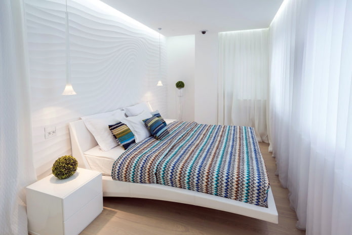 white relief walls