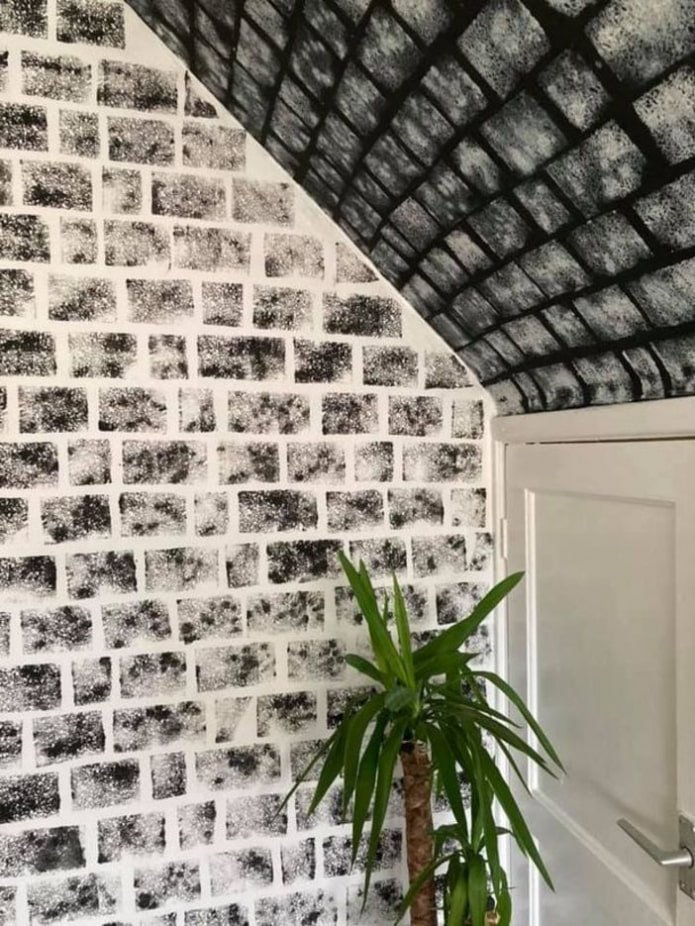 Brickwork with a sponge