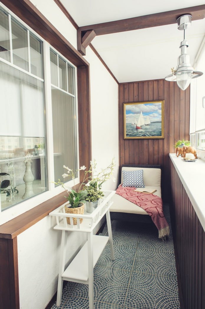Balcony in a marine style