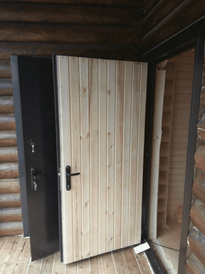 wooden entrance door