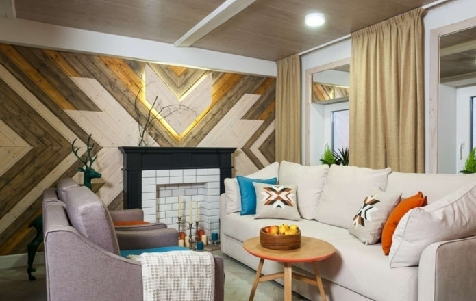 wooden panel on the wall