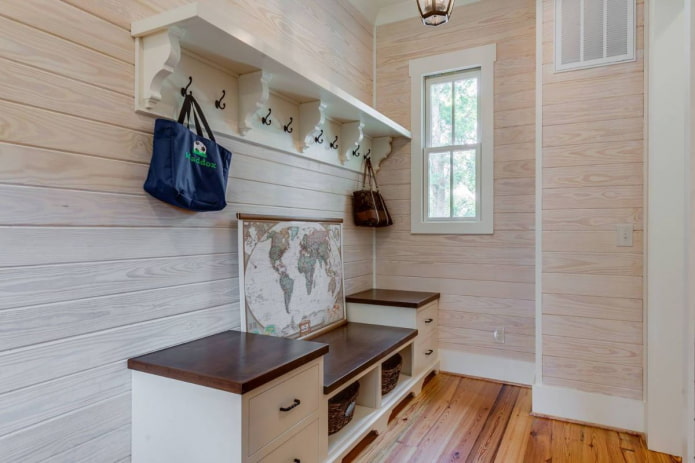 hallway in wood