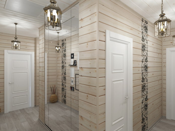 large mirror in the hallway