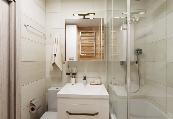 light tiny bathroom
