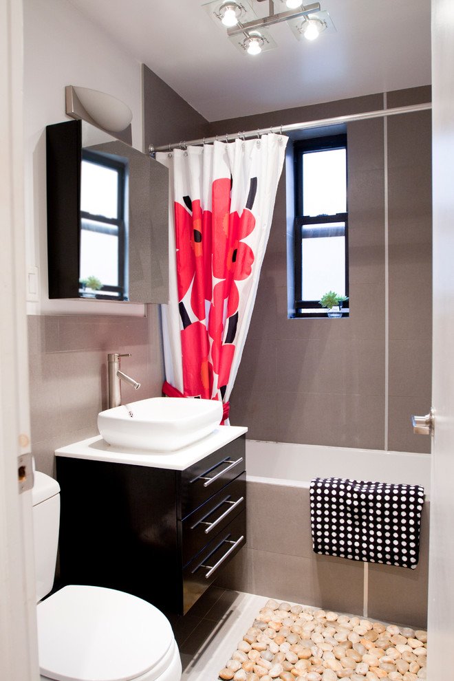 small bathroom with window