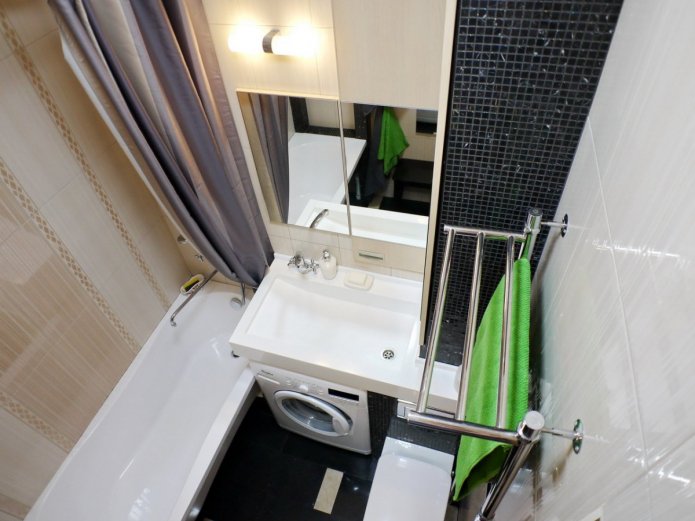 sink above the washing machine