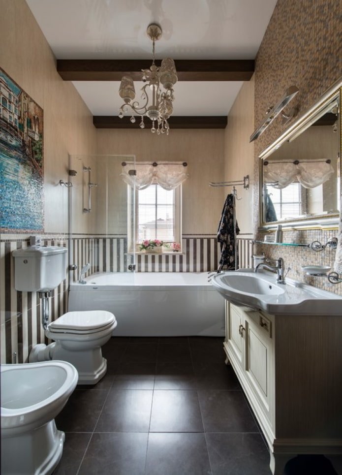 narrow bathroom 
