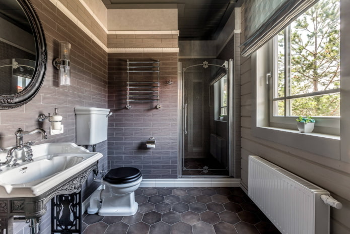 bathroom with a window