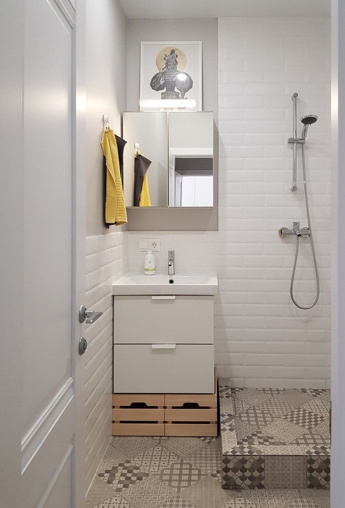 compact vanity unit with sink