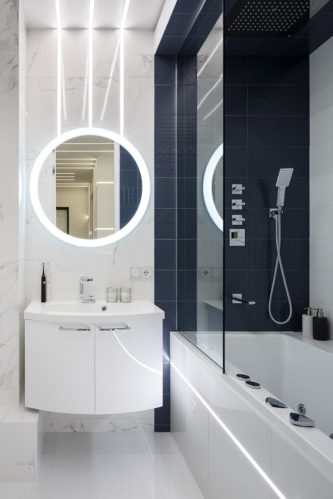 high-tech style bathroom