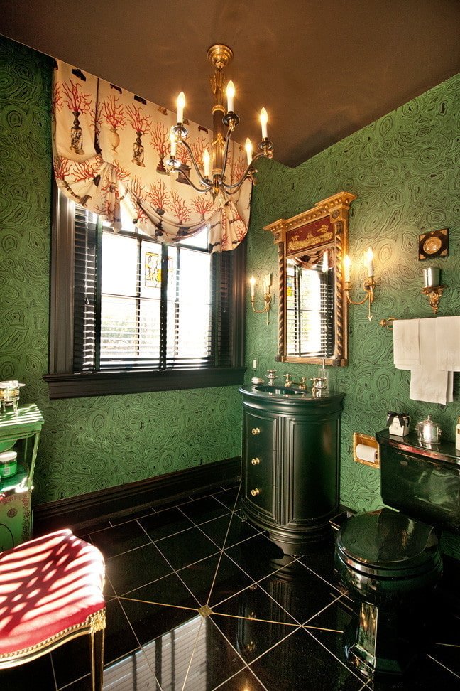 Malachite bathroom