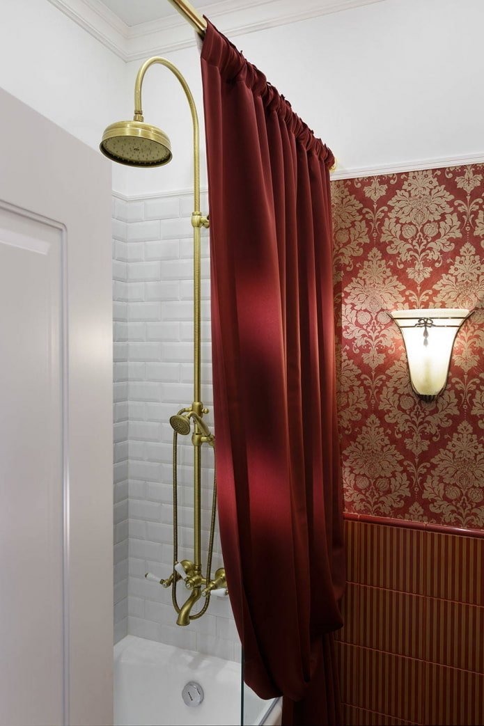 Burgundy curtains