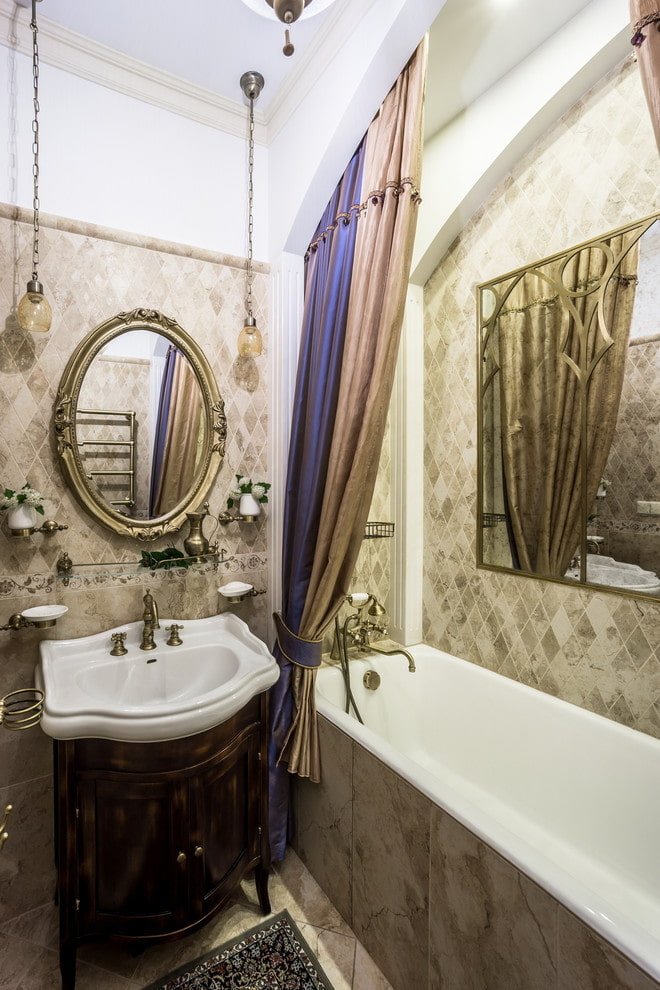bathroom decoration in a classic style