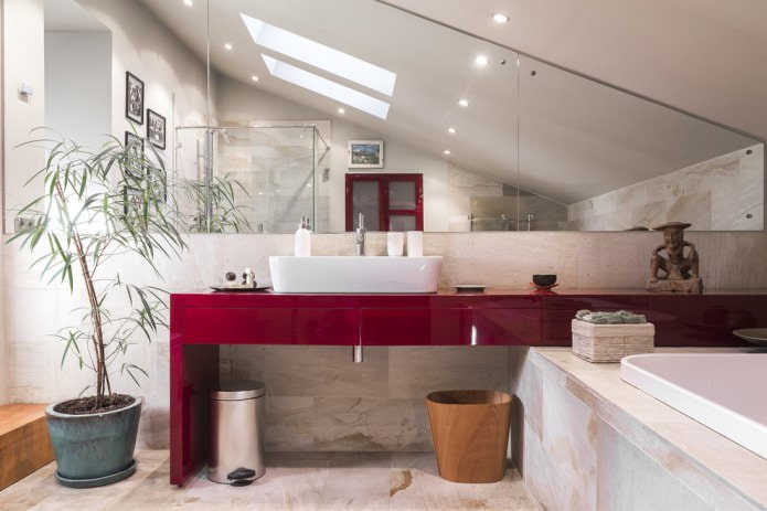 bathroom in the attic