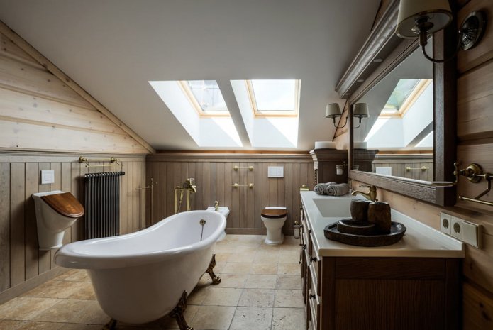 bathroom in the attic