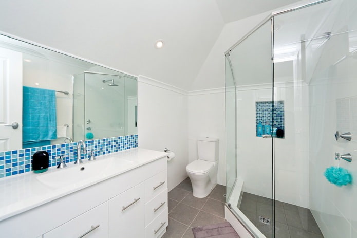 white painted walls in the bathroom