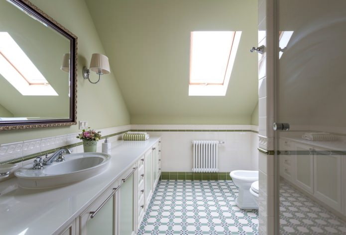 green ceiling paint