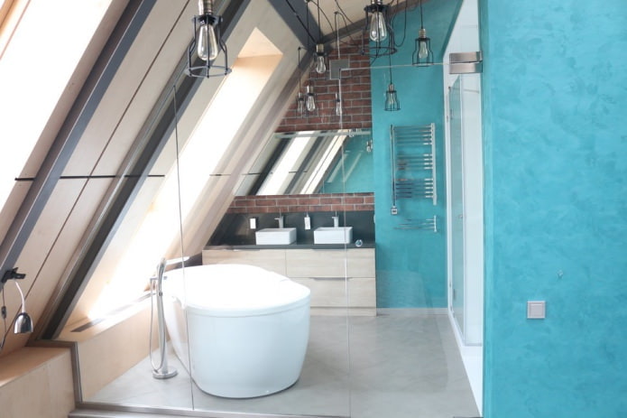 bathroom in the attic