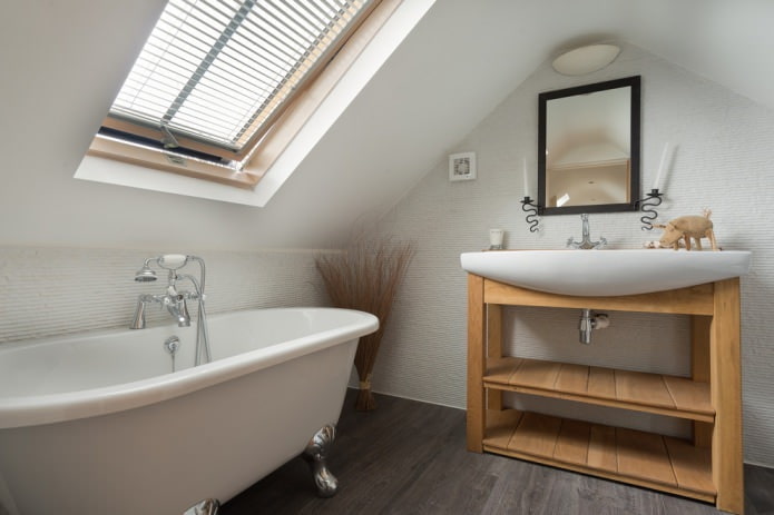 blinds in the bathroom