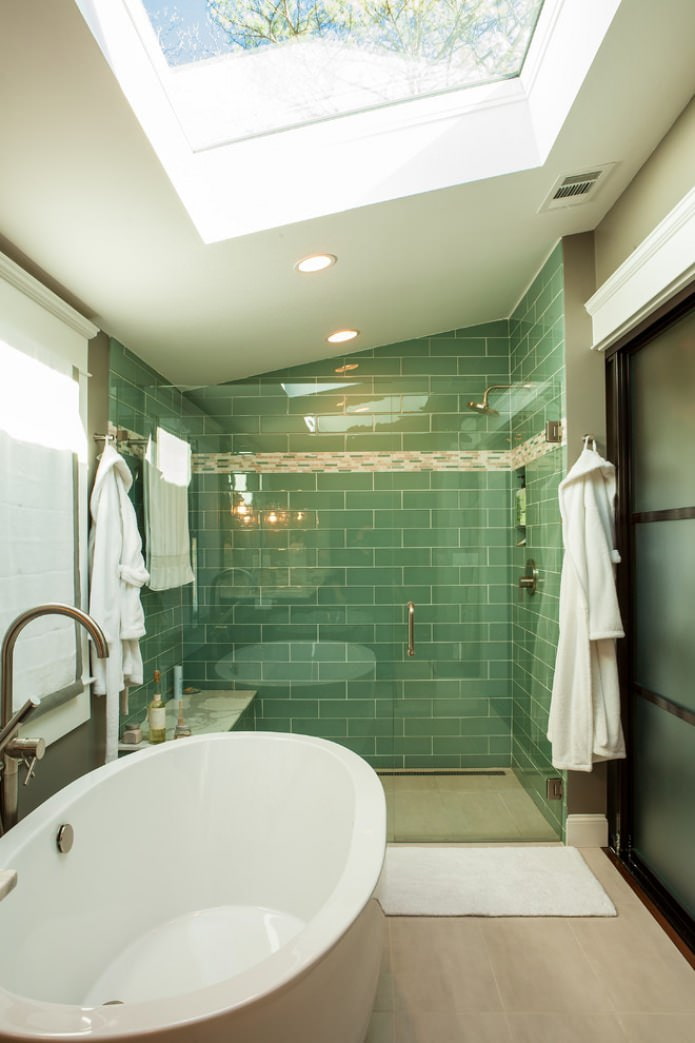 green attic bathroom