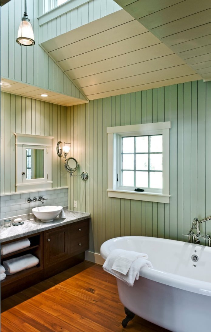 green attic bathroom