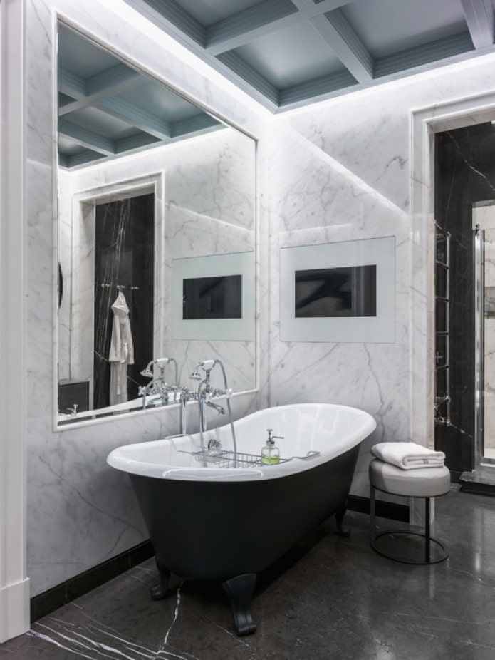 a freestanding bathtub