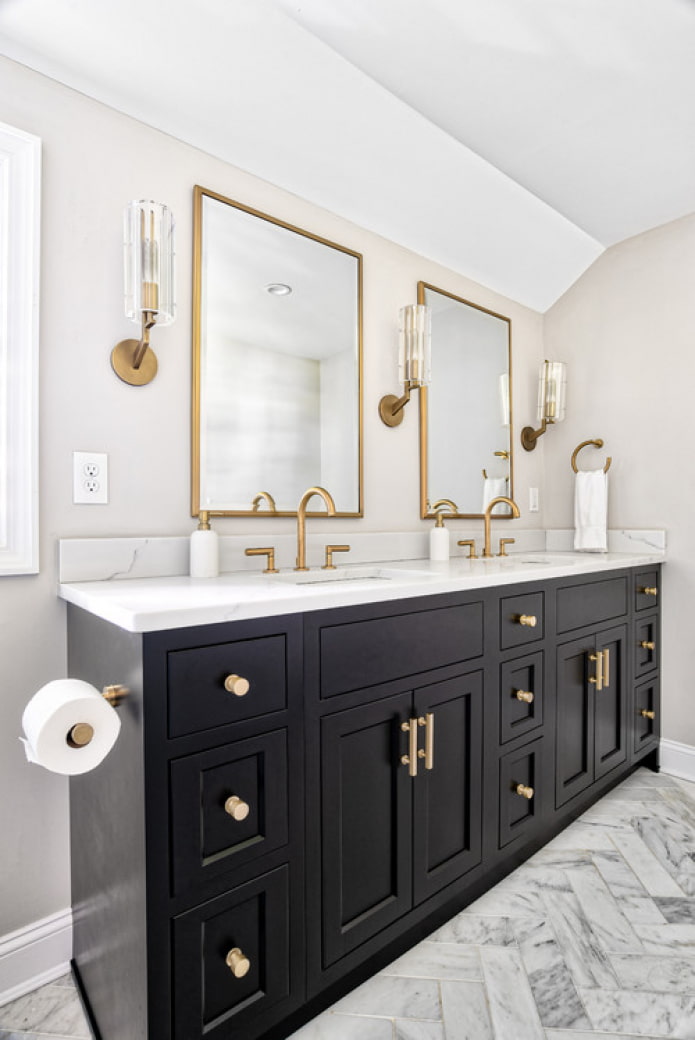 sink in a marble countertop