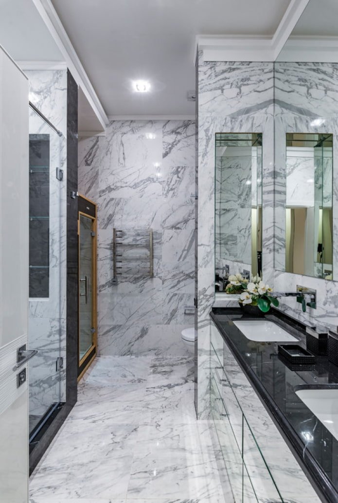 white and gray tile