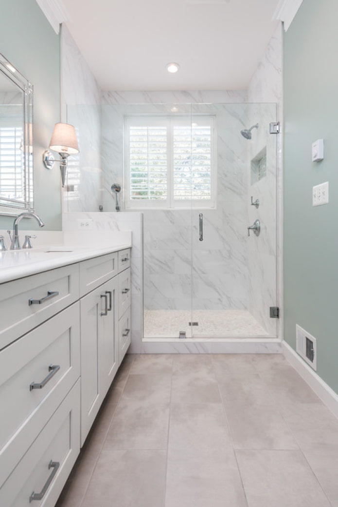 a combination of marble and paint