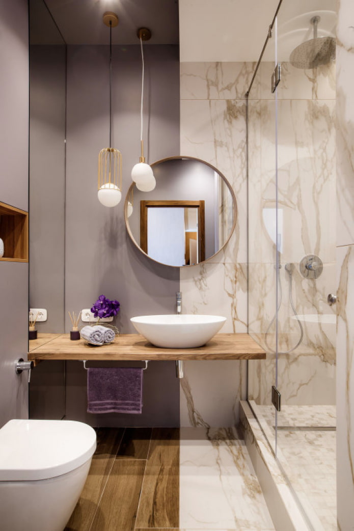 warm marble tiles