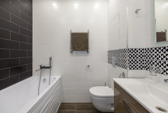 Monochrome interior with brown details