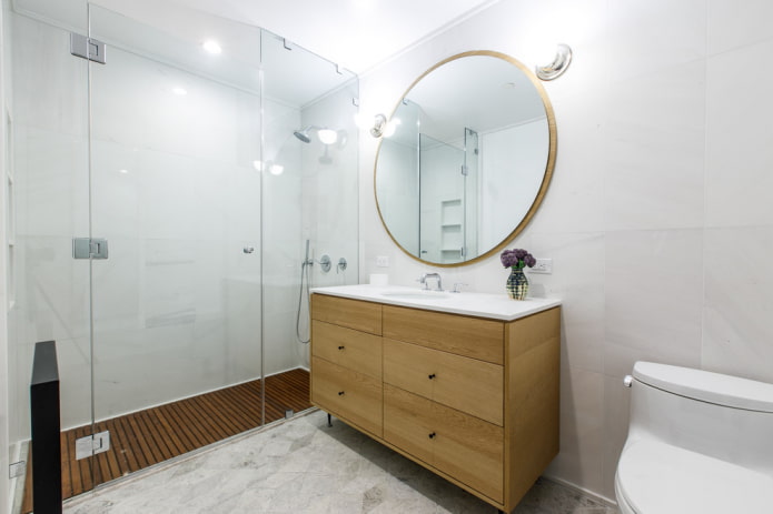 Wooden shower tray